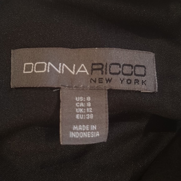 Donna Ricco halter Blue/Grey Blouson Dress Sz 8 - Picture 9 of 9